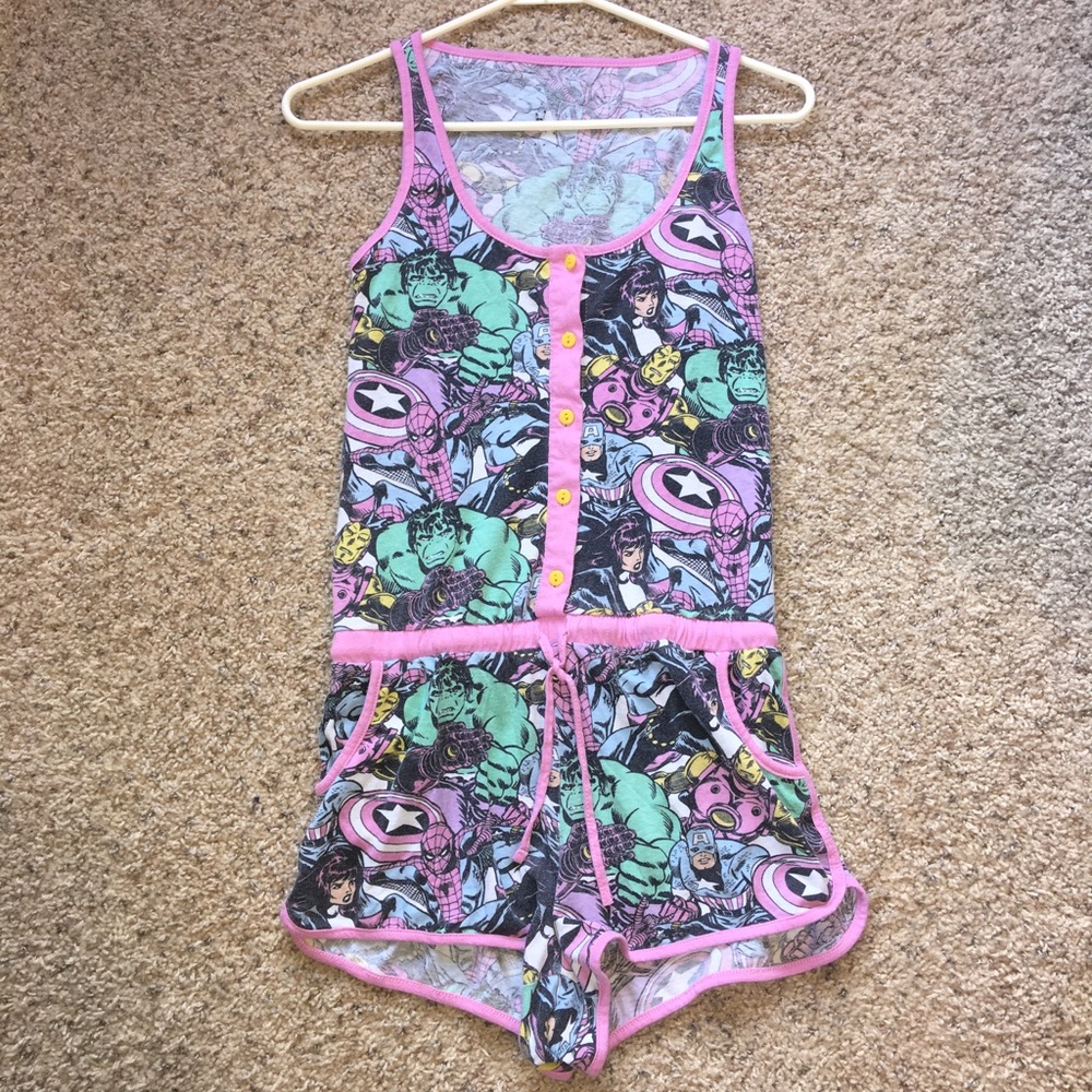 Avengers pajama romper